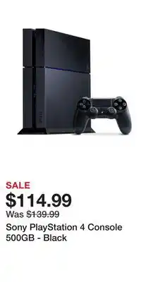 Game Stop Sony PlayStation 4 Console 500GB - Black offer