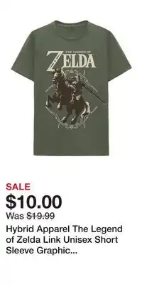 Game Stop Hybrid Apparel The Legend of Zelda Link Unisex Short Sleeve Graphic T-Shirt GameStop Exclusive offer