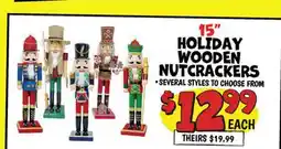 Ollie's 15 HOLIDAY WOODEN NUTCRACKERS offer