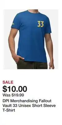 Game Stop DPI Merchandising Fallout Vault 33 Unisex Short Sleeve T-Shirt offer