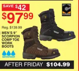 Dunham's Sports MEN'S 9 SCORPION COMP TOE WORK BOOTS offer