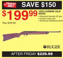 Dunham's Sports RUGER 10/22 CARBINE 22LR WOOD offer