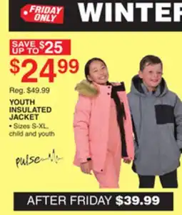 Dunham's Sports PULSE YOUTH INSULATED JACKET offer