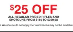 Dunham's Sports ALL REGULAR PRICED RIFLES AND SHOTGUNS offer