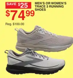 Dunham's Sports BROOKS MEN'S OR WOMEN'S TRACE 3 RUNNING SHOES offer