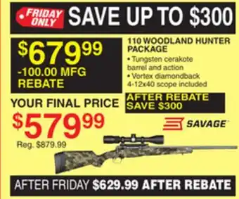 Dunham's Sports SAVAGE WOODLAND HUNTER PACKAGE offer
