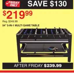 Dunham's Sports 54 5-IN-1 MULTI GAME TABLE offer