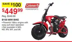 Dunham's Sports B100 MINI BIKE offer
