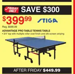 Dunham's Sports STIGA ADVANTAGE PRO TABLE TENNIS TABLE offer
