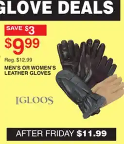Dunham's Sports IGLOOS MEN'S OR WOMEN'S LEATHER GLOVES offer