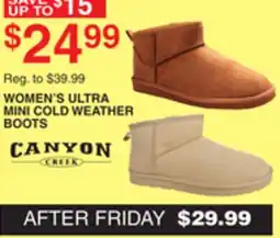 Dunham's Sports CANYON WOMEN'S ULTRA MINI COLD WEATHER BOOTS offer