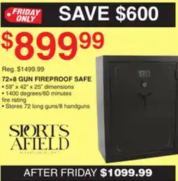 Dunham's Sports SPORTS AFIELD 72 + 8 GUN FIREPROOF SAFE offer