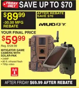 Dunham's Sports MITIGATOR GAME CAMERA WITH SOLAR-PAK offer