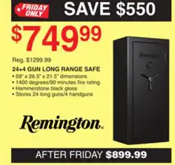 Dunham's Sports REMINGTON 24 + 4 GUN LONG RANGE SAFE offer