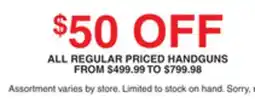 Dunham's Sports ALL REGULAR PRICED HANDGUNS offer