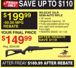 Dunham's Sports WILDCAT 22LR SEMI-AUTO RIFLE offer