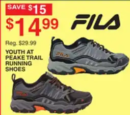 Dunham's Sports FILA YOUTH AT PEAKE TRAIL RUNNING SHOES offer