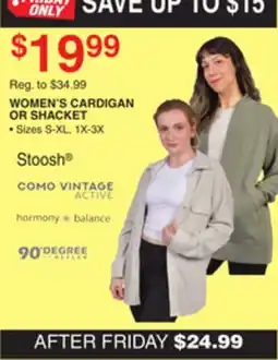 Dunham's Sports WOMEN'S CARDIGAN OR SHACKET offer