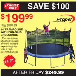 Dunham's Sports 14' TRAMPOLINE WITH FUN-RING ENCLOSURE offer