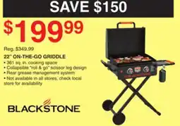 Dunham's Sports BLACKSTONE 22 ON-THE-GO GRIDDLE offer