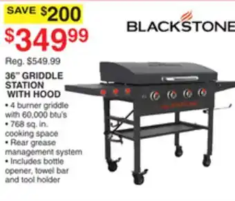 Dunham's Sports BLACKSTONE 36 GRIDDLE STATION WITH HOOD offer