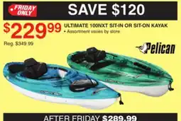 Dunham's Sports PELICAN ULTIMATE 100NXT SIT-IN OR SIT-ON KAYAK offer