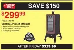 Dunham's Sports VERTICAL PELLET SMOKER offer
