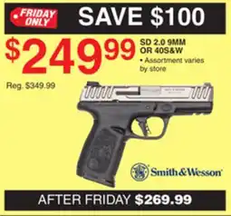 Dunham's Sports SMITH&WESSON SD 2.0 9MM OR 40S & W offer