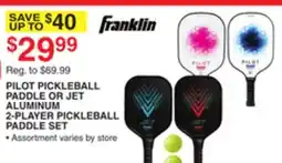 Dunham's Sports FRANKLIN PILOT PICKLEBALL PADDLE OR JET ALUMINUM 2-PLAYER PICKLEBALL PADDLE SET offer