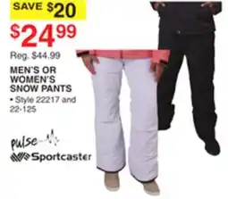 Dunham's Sports MEN'S OR WOMEN'S SNOW PANTS offer