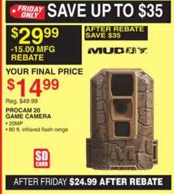 Dunham's Sports MUDDY PROCAM 20 GAME CAMERA offer
