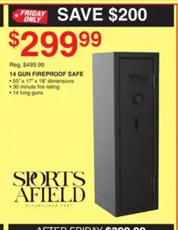 Dunham's Sports SPORTS AFIELD 14 GUN FIREPROOF SAFE offer