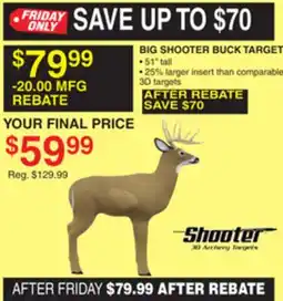 Dunham's Sports BIG SHOOTER BUCK TARGET offer