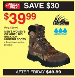 Dunham's Sports ITASCA MEN'S, WOMEN'S OR YOUTH BIG BUCK 800 HUNTING BOOTS offer