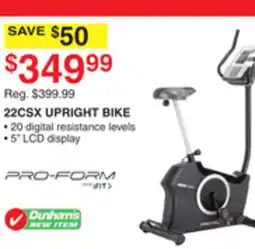 Dunham's Sports PRO-FORM 22CSX UPRIGHT BIKE offer