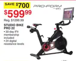 Dunham's Sports PROFORM STUDIO BIKE PRO 22 offer