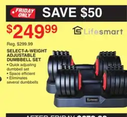 Dunham's Sports LIFE SMART SELECT-A-WEIGHT ADJUSTABLE DUMBBELL SET offer