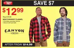 Dunham's Sports CANYON MEN'S BRAWNY FLANNEL offer