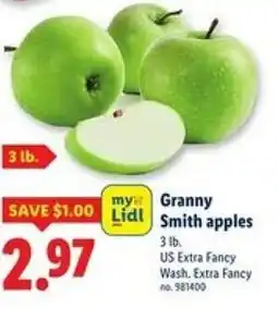 Lidl Granny smith apples offer