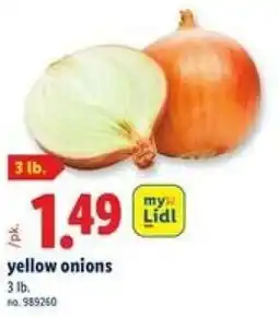 Lidl Yellow onions offer