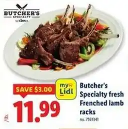 Lidl Butcher's specialty fresh frenched lamb yellow onions racks offer