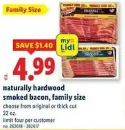 Lidl Naturally hardwood smoked bacon offer
