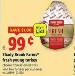 Lidl Shady Brook Farms fresh young turkey offer