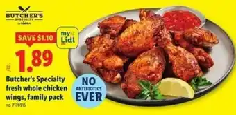 Lidl Butcher's Specialty fresh whole chicken wings offer