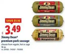 Lidl Jimmy Dean premium pork sausage offer