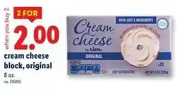 Lidl Cream cheese block, original offer