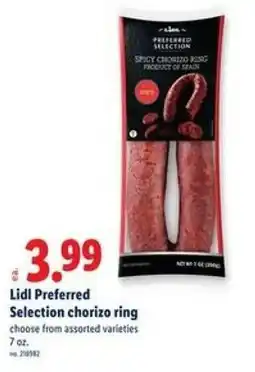 Lidl Lidl Preferred Selection chorizo ring offer
