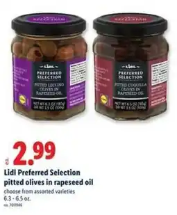 Lidl Lidl Preferred Selection pitted olives in rapeseed oil offer