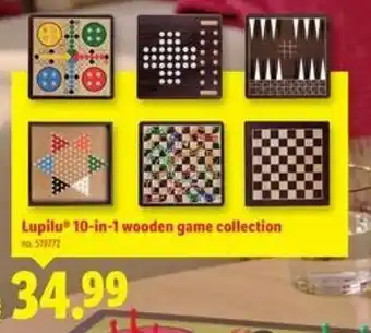 Lidl Lupilu 10-in-1 wooden game collection offer