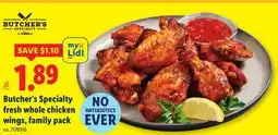 Lidl Butcher's Specialty fresh whole chicken wings, family pack offer